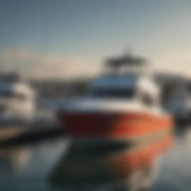 Diverse range of boats docked at a marina