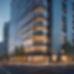 Architectural design of a modern commercial building representing REIT investments