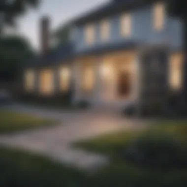 An elegant home with a 'Sold' sign in front