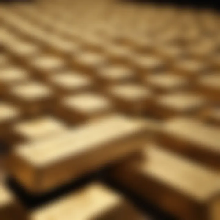 Golden bars representing wealth and investment stability