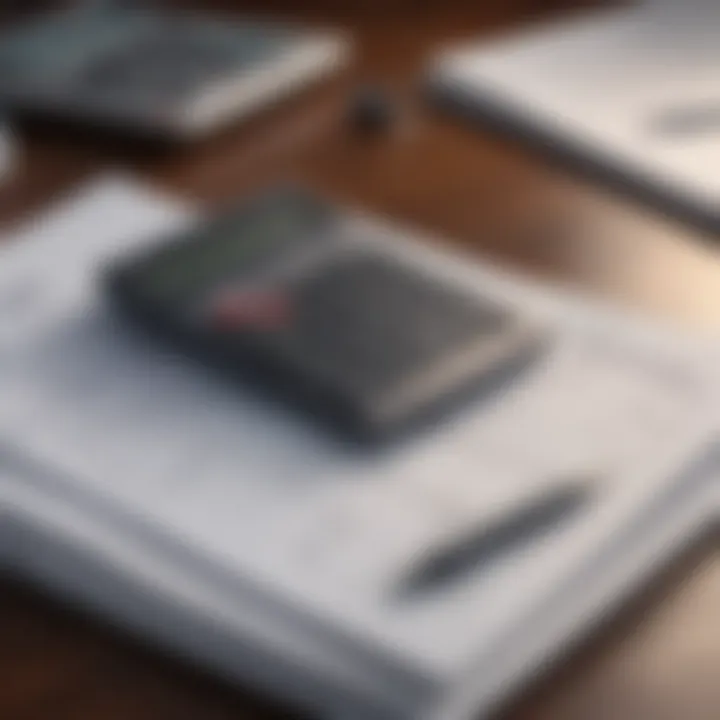 A calculator and notepad for financial planning