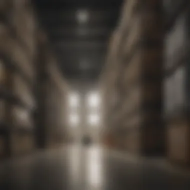 A modern warehouse showcasing advanced logistics technology