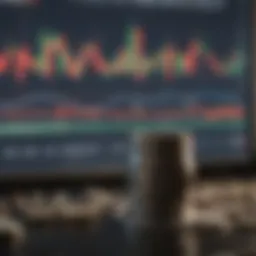Stock market chart depicting put options