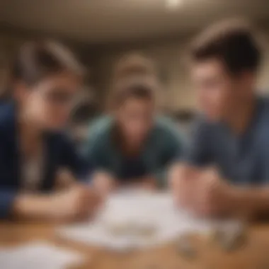 Guiding Teens in Budgeting A parent helping their teenager with budgeting