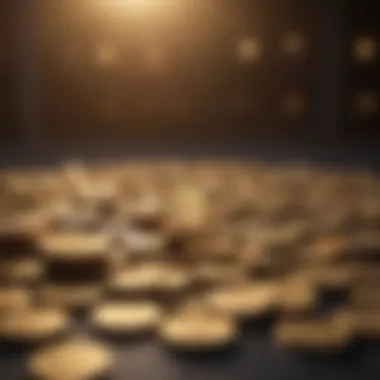 Gold coins reflecting market trends