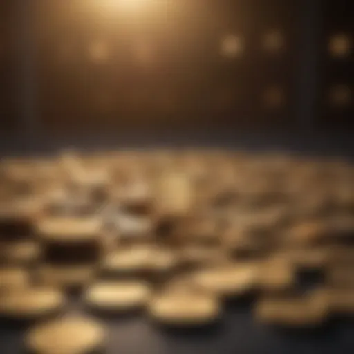 Gold coins reflecting market trends
