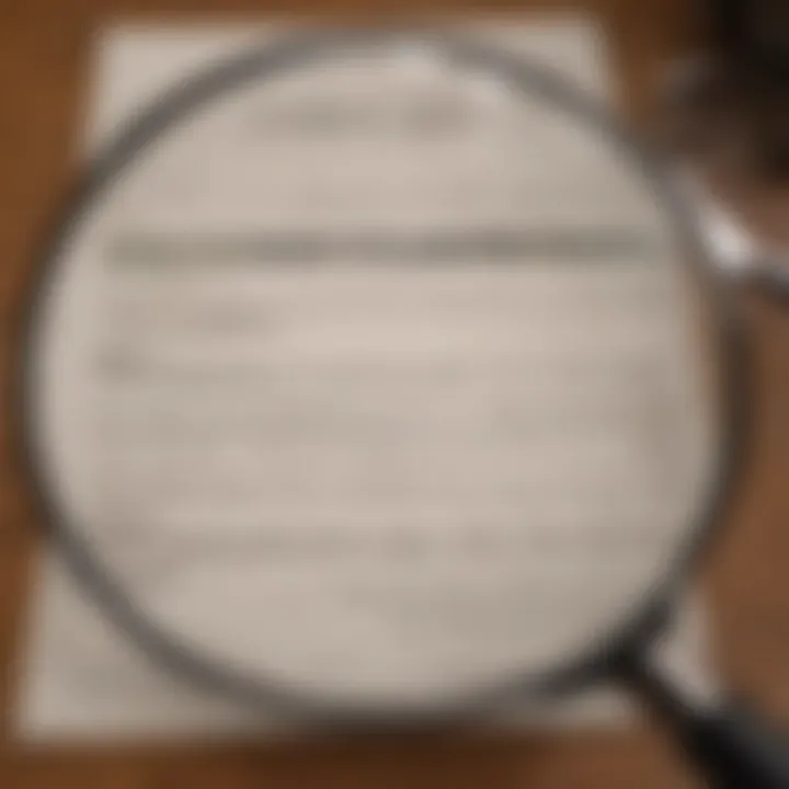 A magnifying glass over a credit report illustrating thorough examination