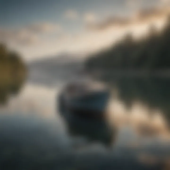 A serene view of a boat on calm water, symbolizing freedom and adventure.