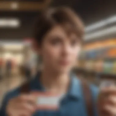 Teens and Reloadable Cards in Everyday Spending Illustration of a teen using a reloadable card for shopping