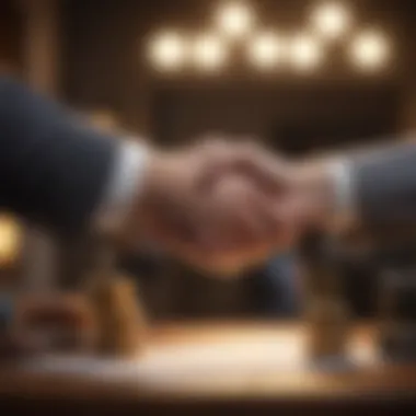 Handshake symbolizing loan agreement