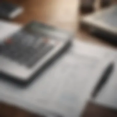 Financial Analysis Tools Calculator and financial documents, representing financial analysis