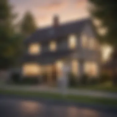 House Illustration for Refinancing House with a For Sale sign, illustrating the concept of refinancing