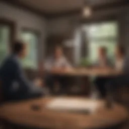 Conceptual illustration of a second home mortgage negotiation