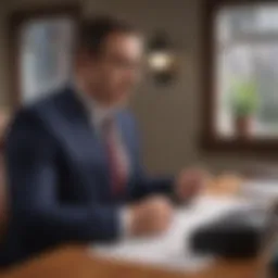A loan officer discussing options with a client